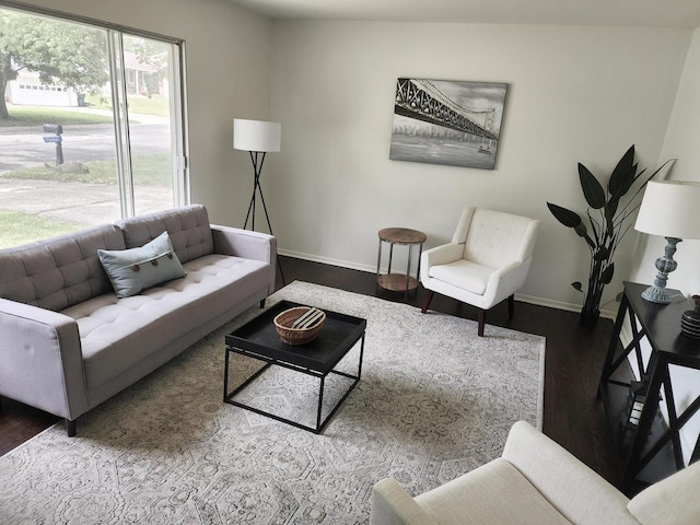 1239 Erick St, Fort Atkinson, WI 53538 - living area featuring wood finished floors and baseboards