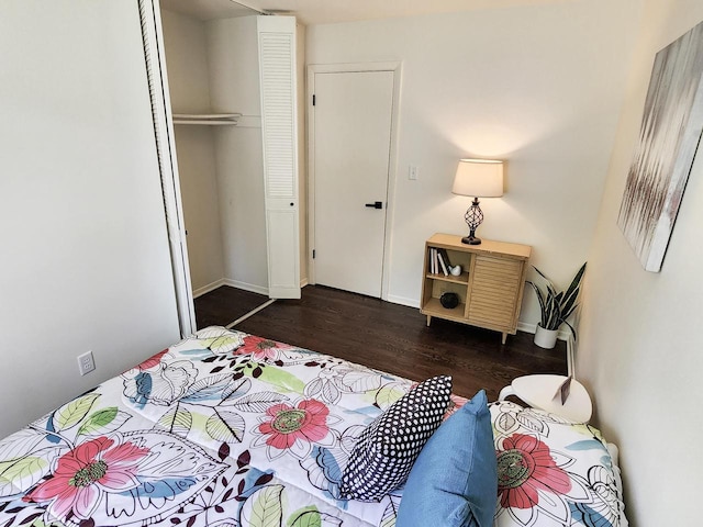 1239 Erick St, Fort Atkinson, WI 53538 - bedroom featuring dark wood-style floors and a closet