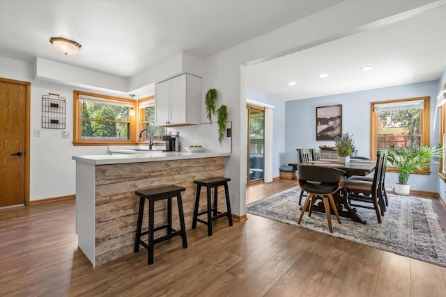 10822 W Derby Ave, Wauwatosa, WI 53225 - dining room with wood finished floors and recessed lighting