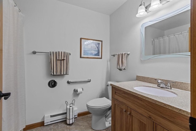 2524 Village Ln Unit B, Oshkosh, WI 54904 - full bathroom with a baseboard heating unit and vanity