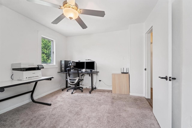 266 E 10th St, Fond Du Lac, WI 54935 - office featuring carpet floors and ceiling fan