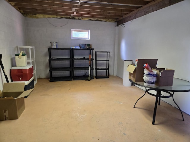 8519 Pigeon Lake Rd, Valders, WI 54245 - basement featuring concrete block wall