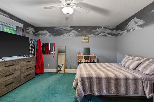 704 Sandy Pines Ct, Redgranite, WI 54970 - bedroom featuring carpet flooring and ceiling fan
