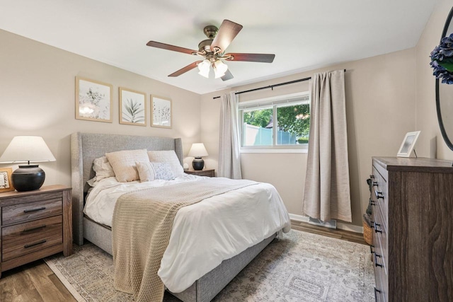 235 Jasper Ln, Waukesha, WI 53188 - bedroom featuring light wood-style floors and ceiling fan
