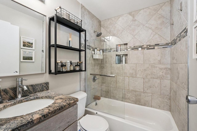235 Jasper Ln, Waukesha, WI 53188 - bathroom featuring vanity and shower / washtub combination