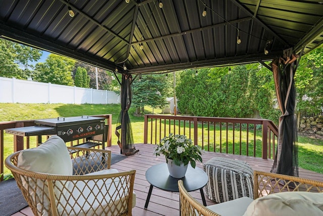 235 Jasper Ln, Waukesha, WI 53188 - wooden terrace with a gazebo