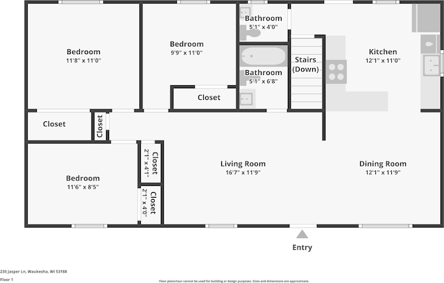 235 Jasper Ln, Waukesha, WI 53188 - view of home floor plan