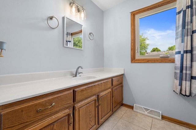 8206 41st Ave, Kenosha, WI 53142 - bathroom with vanity and tile patterned flooring