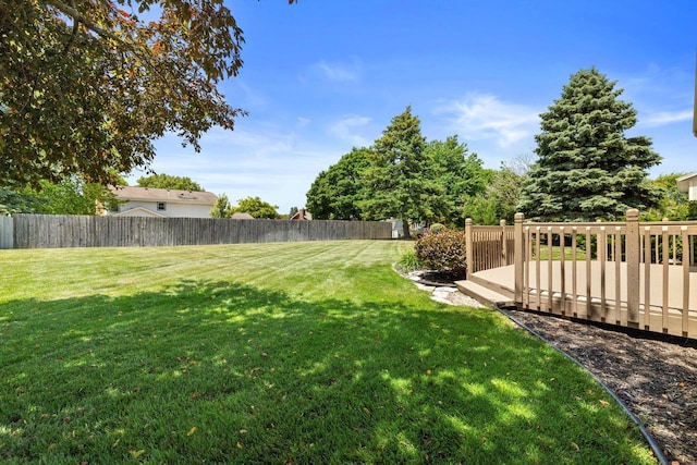 8206 41st Ave, Kenosha, WI 53142 - view of yard with a deck