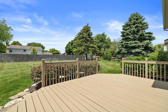 8206 41st Ave, Kenosha, WI 53142 - wooden terrace with a fenced backyard
