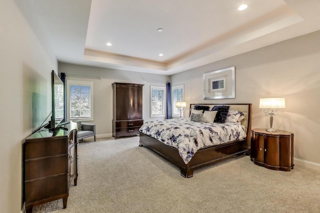 9335 223rd Ave, Salem, WI 53168 - carpeted bedroom featuring a raised ceiling and recessed lighting