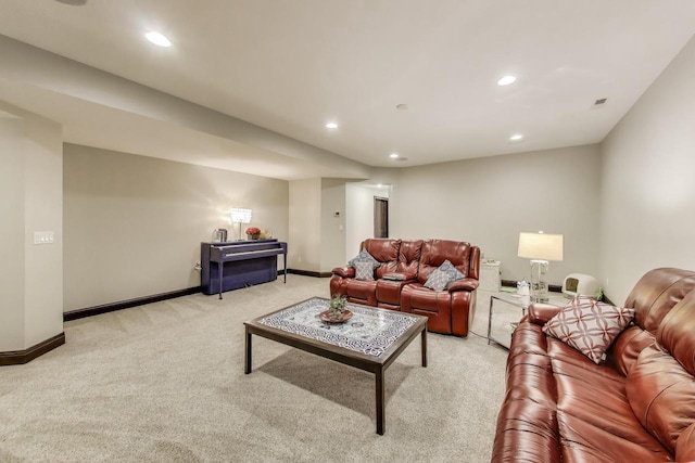 9335 223rd Ave, Salem, WI 53168 - living area featuring light colored carpet and recessed lighting