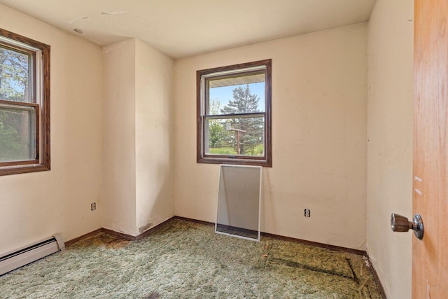 1490 Fernando Dr, Ashwaubenon, WI 54115 - spare room with a baseboard heating unit and carpet