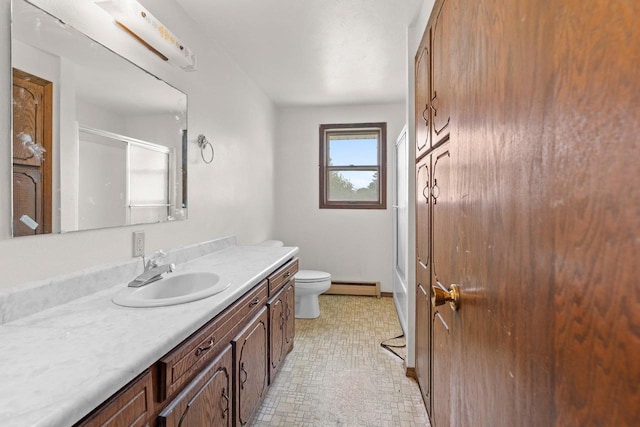 1490 Fernando Dr, Ashwaubenon, WI 54115 - full bathroom with vanity and a baseboard heating unit