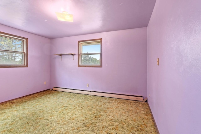 1490 Fernando Dr, Ashwaubenon, WI 54115 - carpeted spare room with baseboard heating and healthy amount of natural light