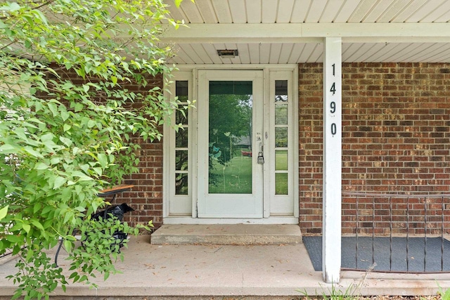 1490 Fernando Dr, Ashwaubenon, WI 54115 - property entrance with brick siding