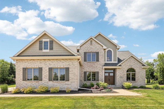 13745 W Park Central Blvd, New Berlin, WI 53151 - view of front of property featuring brick siding and a front yard