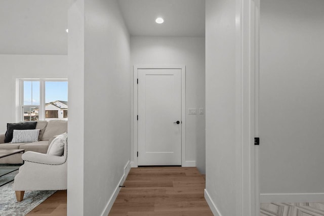 2061 White Dove Ln, Kaukauna, WI 54130 - hall with baseboards and wood finished floors