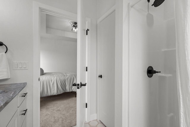 2061 White Dove Ln, Kaukauna, WI 54130 - bathroom featuring ensuite bath, vanity, and a shower with curtain