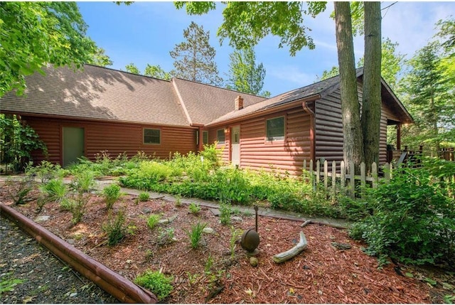 62405 Delta Lake Rd, Iron River, WI 54847 - rear view of house featuring faux log siding