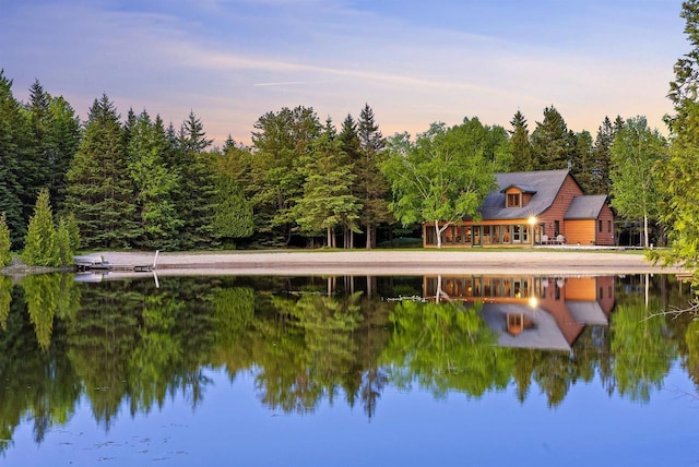 4721 Lake Of The Woods Rd, Sturgeon Bay, WI 54235 - water view featuring a forest