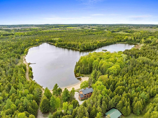 4721 Lake Of The Woods Rd, Sturgeon Bay, WI 54235 - aerial view of a heavily wooded area and a large body of water