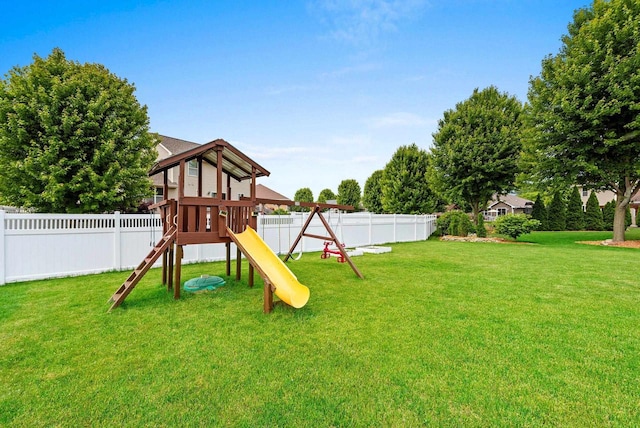 4835 Isabella Cir, Hobart, WI 54155 - view of play area with a fenced backyard