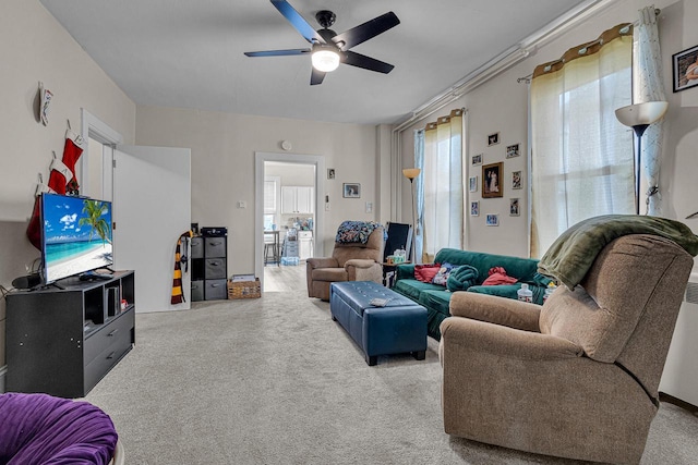 628 End Ct Unit 628A, Sheboygan, WI 53081 - living area featuring a ceiling fan and carpet floors