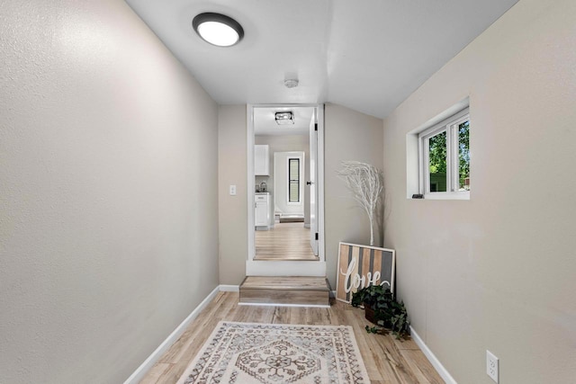 907 Lawe St, Kaukauna, WI 54130 - hall featuring light wood-type flooring and baseboards