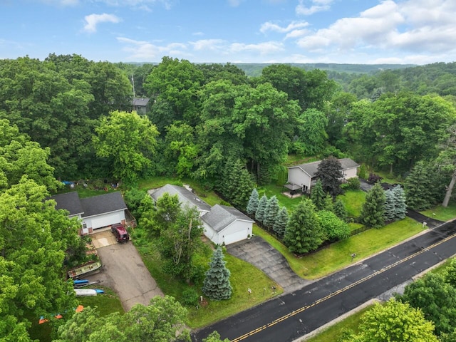 8300 Fishman Rd, Burlington, WI 53105 - view from above of property with a heavily wooded area