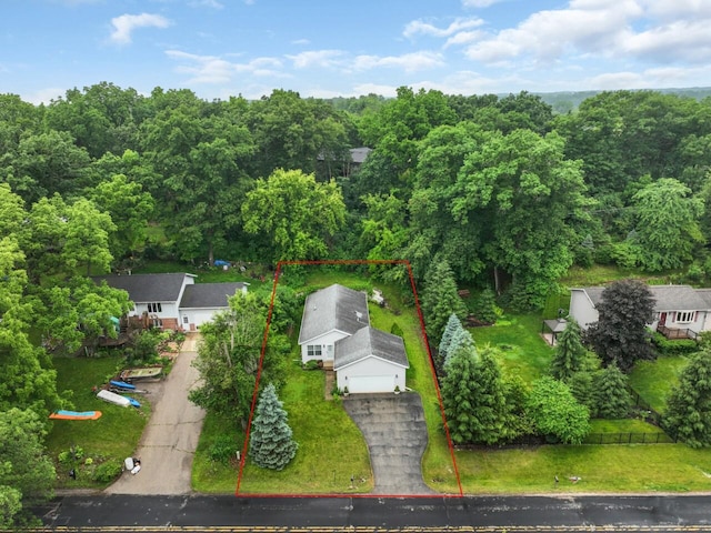 8300 Fishman Rd, Burlington, WI 53105 - aerial overview of property's location featuring property parcel outlined and a heavily wooded area