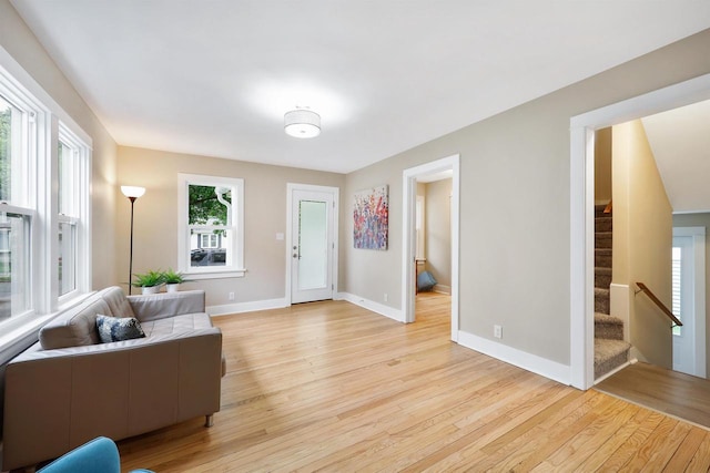 50 S Marquette St, Madison, WI 53704 - foyer featuring light wood-type flooring and stairway