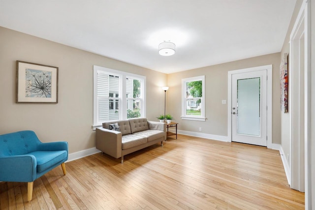 50 S Marquette St, Madison, WI 53704 - living area with baseboards and light wood finished floors