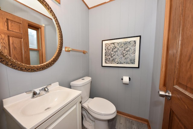 8535 N 59th St, Brown Deer, WI 53223 - half bath with wood finished floors and vanity