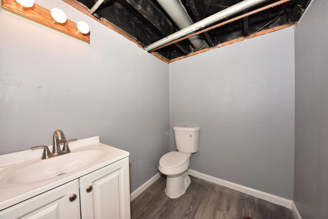 8535 N 59th St, Brown Deer, WI 53223 - half bath with wood finished floors and vanity