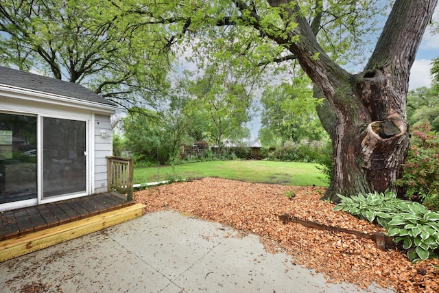 8535 N 59th St, Brown Deer, WI 53223 - view of grassy yard featuring a patio