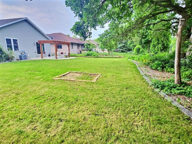 3201 Mockingbird Way, Oshkosh, WI 54904 - view of yard featuring a pergola and a patio
