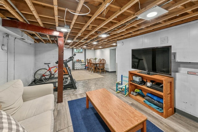 2750 N 86th St, Milwaukee, WI 53222 - below grade area with wood finished floors