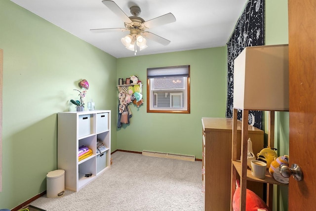 605 E 10th St, Fond Du Lac, WI 54935 - carpeted bedroom with baseboards and a ceiling fan