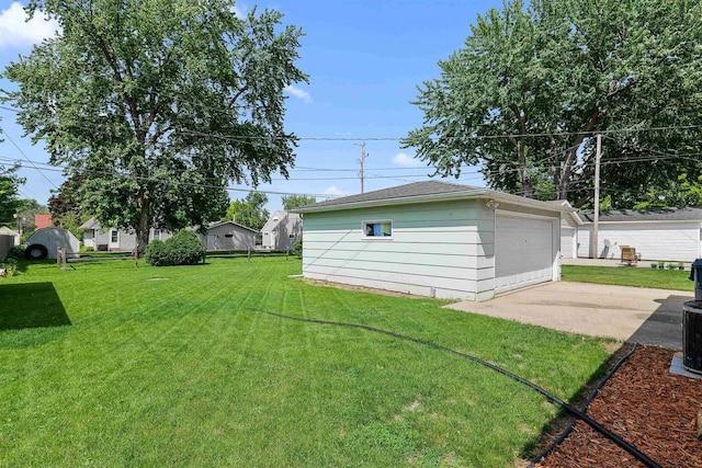 605 E 10th St, Fond Du Lac, WI 54935 - view of green lawn featuring an outbuilding and a detached garage