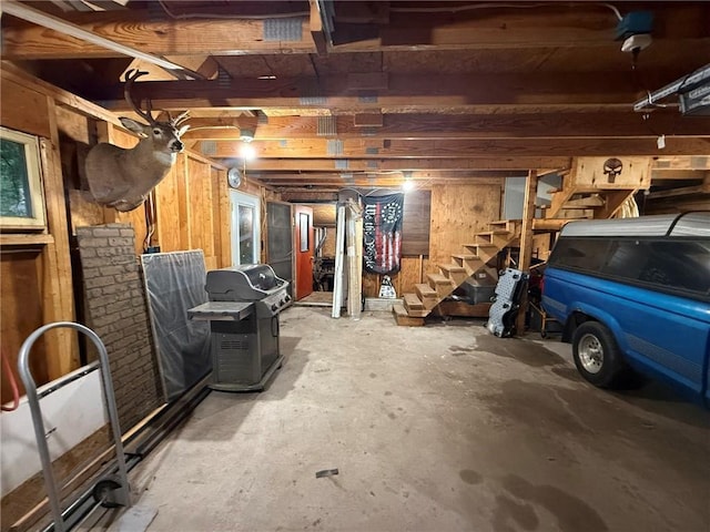 1330A 21 3/4 St, Cameron, WI 54822 - unfinished basement with stairway