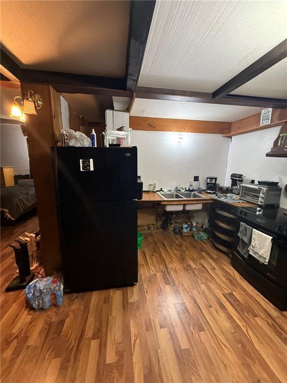 1330A 21 3/4 St, Cameron, WI 54822 - office with wood finished floors and beam ceiling