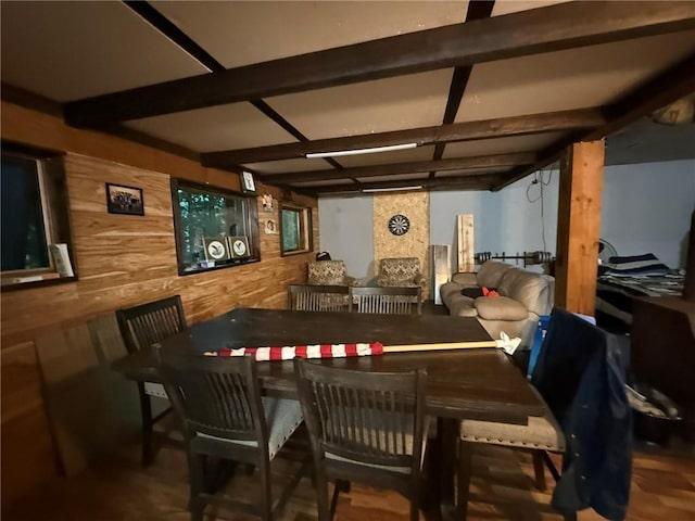 1330A 21 3/4 St, Cameron, WI 54822 - dining room with wooden walls