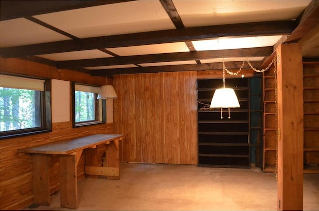 1330 21 3/4 St Unit A, Cameron, WI 54822 - below grade area featuring wood walls