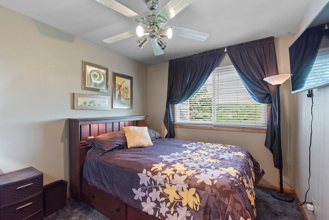618 Westridge Dr, West Bend, WI 53095 - carpeted bedroom with ceiling fan