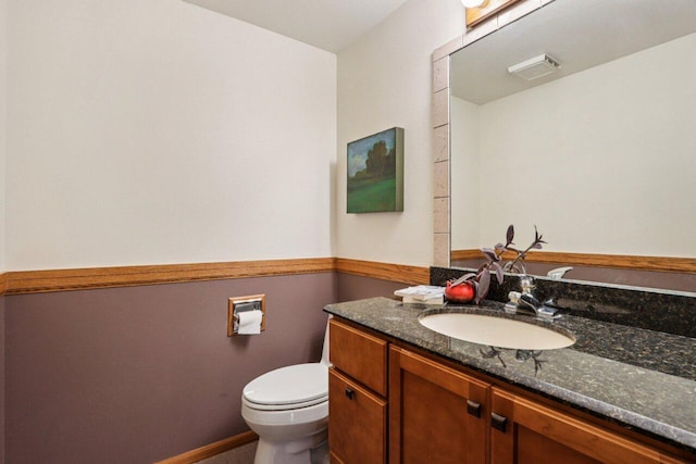 W318S4121 Highview Rd, Waukesha, WI 53189 - half bathroom featuring vanity and toilet
