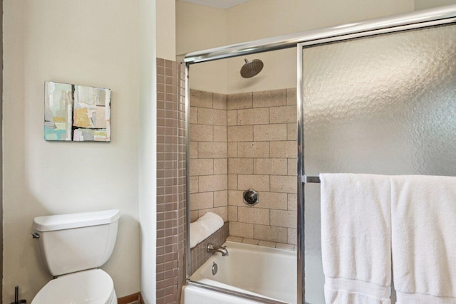 W318S4121 Highview Rd, Waukesha, WI 53189 - bathroom with bath / shower combo with glass door and toilet