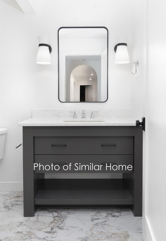 2584 N Stellita Cir, De Pere, WI 54115 - bathroom with marble finish floors and vanity