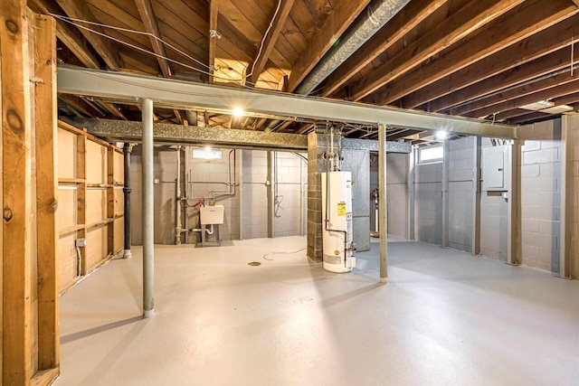 2316 W Rohr Ave, Milwaukee, WI 53209 - unfinished basement featuring gas water heater and electric panel