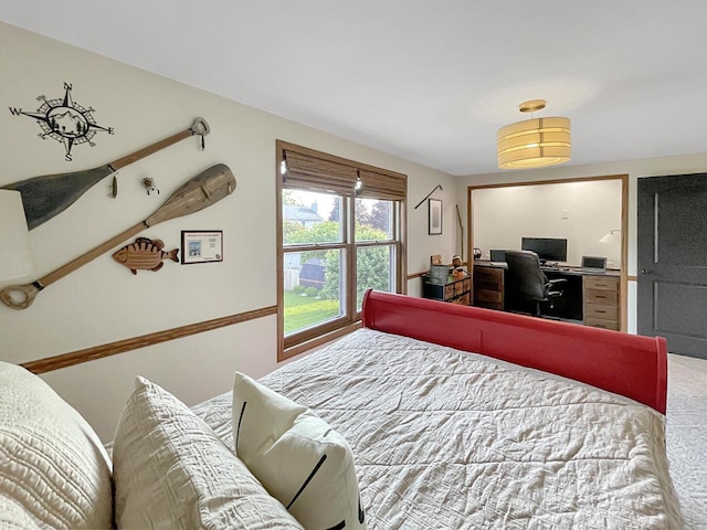 431 Limestone St, Kiel, WI 53042 - bedroom with an office area and carpet flooring